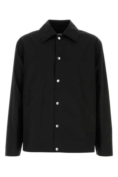 Jil Sander Black Virgin Wool Felt Shirt Jacket