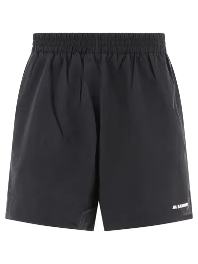 Jil Sander Men's Black Technical Fabric Shorts