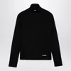 Jil Sander Logo-patch Turtleneck Sweater In Black