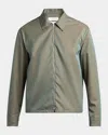 Jil Sander Men's Boxy-fit Glaze Effect Shirt Jacket In Green