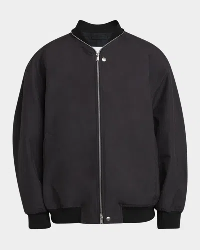JIL SANDER MEN'S BOXY NYLON ZIP JACKET