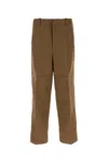 Jil Sander Twill Pant With Front Crease And Panel Detailing In Green