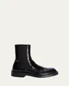 Jil Sander Calf Leather Chelsea Boots In Black