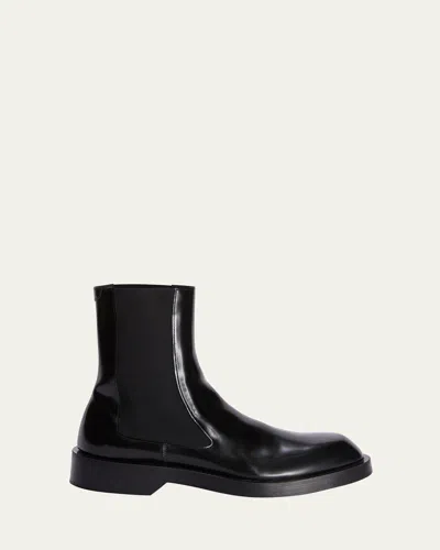 Jil Sander Men's Calf Leather Chelsea Boots In Black