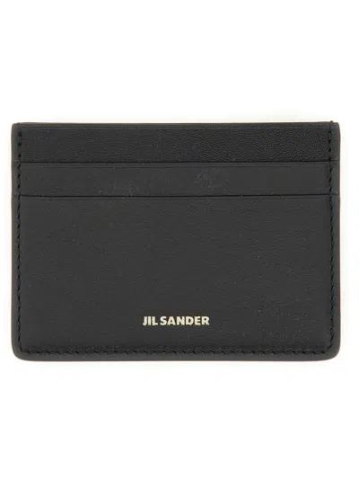 Jil Sander Men Card Holder With Logo In Black