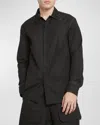 Jil Sander Long-sleeve Contrast-stitching Shirt In Black