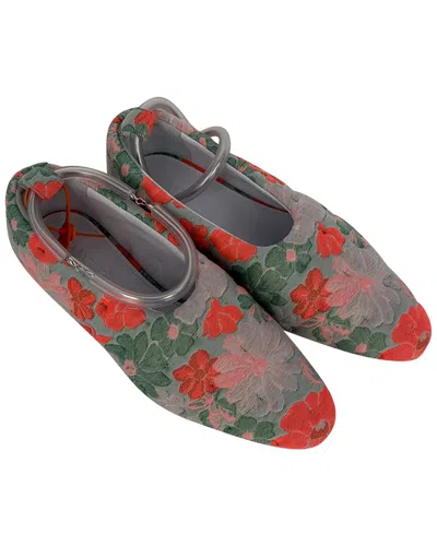 Pre-owned Jil Sander Men's Cotton Brocade Point Toe Ballerina Flat (authentic Pre-loved)