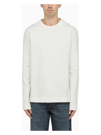 JIL SANDER MEN'S COTTON CREW-NECK SWEATER