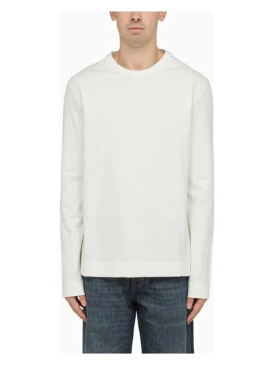JIL SANDER MEN'S COTTON CREW-NECK SWEATER