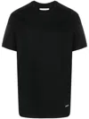 JIL SANDER MENS BLACK COTTON GRAPHIC TEE FOR SS24