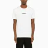 Jil Sander White T-shirt With Short Sleeves And Contrasting Logo Print In Cotton Man In Ivory