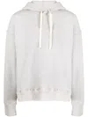Jil Sander Minimalist Light Grey Cashmere-cotton Hoodie In Grey