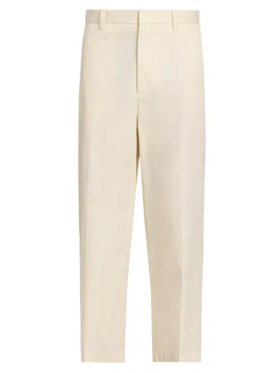 Jil Sander Men's Cotton Relaxed-fit Straight-leg Pants In Neutral