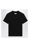 Jil Sander Black Crewneck T-shirt With Logo Patch On The Rear