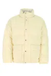 Jil Sander Men's Cream Polyester Down Jacket In Yellow