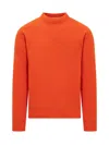 Jil Sander Men's Crew Neck Pullover Sweatshirt In Poppy