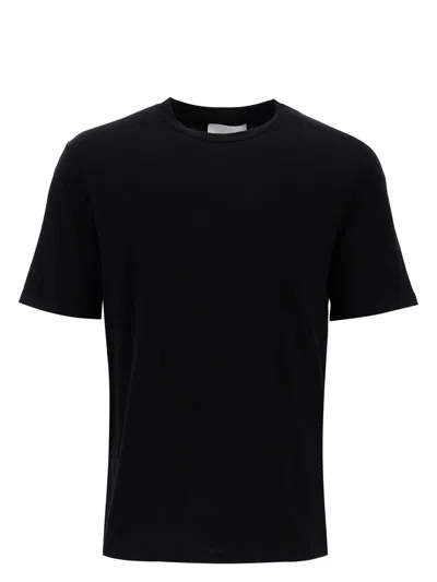 JIL SANDER MEN'S CREW NECK T-SHIRT WITH SEASONAL PRINT ON THE BACK