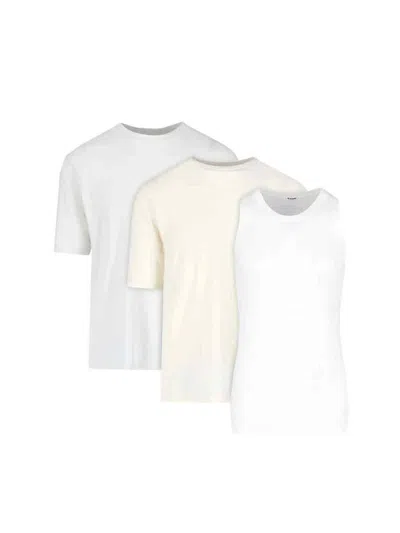 Jil Sander Men's Crewneck T-shirt 3-pack In Multicolour