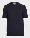 Jil Sander Men's Crewneck Virgin Wool Tee In Navy