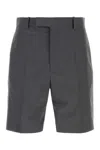 Jil Sander Dark Grey Solid Shorts In Black