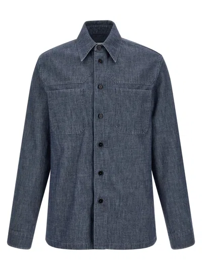 Jil Sander Men's Denim Button-up Shirt Jacket In Navy