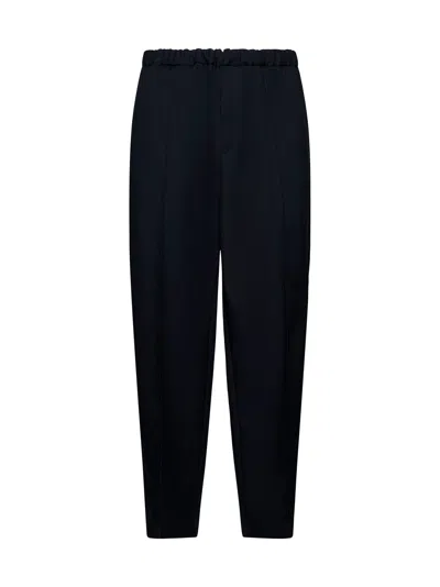 Jil Sander Men Elasticated Waist Trousers By  In Black