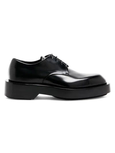 Jil Sander Men's Elegant Platform Leather Shoes In Black