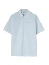 Jil Sander Friday Striped Cotton Shirt In Blue Flycatcher