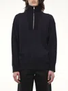 Jil Sander Men's High Neck With Zip Sweater In Black