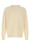 Jil Sander Men Ivory Cashmere Sweater In White