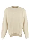 Jil Sander Ivory Cotton And Wool Sweater