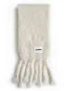 Jil Sander Men Ivory Mohair And Wool Blend Scarf In Neutral
