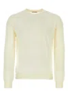 Jil Sander Perforated Crew Neck Sweater In Neutral
