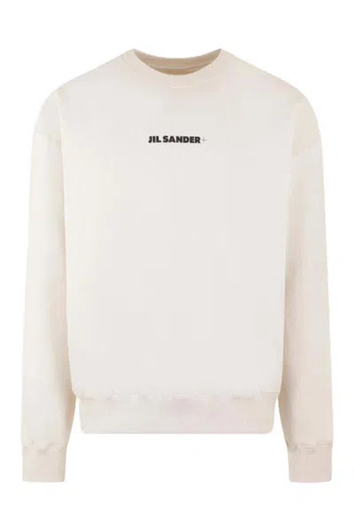 Pre-owned Jil Sander Men's  Logo Sweatshirt In Light Beige