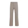 Jil Sander Checked Tailored Pants In Wool In Gray