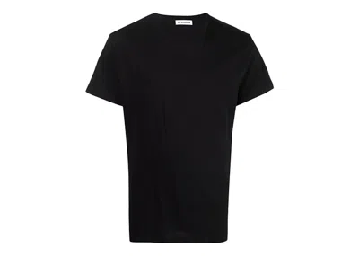 Pre-owned Jil Sander Men's  Round Neck Cotton T-shirt In Black