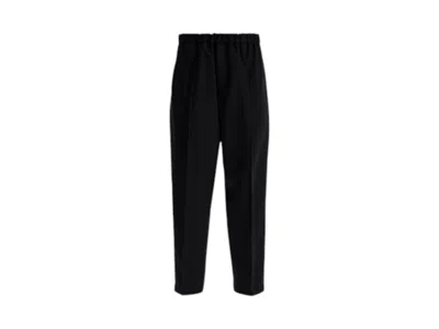 Pre-owned Jil Sander Men's  Tapered Gabardine Trousers In Black