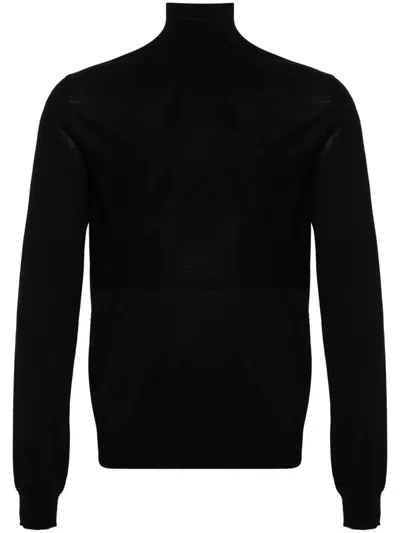 Jil Sander Jumper Turtle Neck Long Sleeves In Black