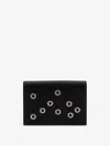 Jil Sander Compact Leather Cardholder Featuring Metal Eyelets In Black