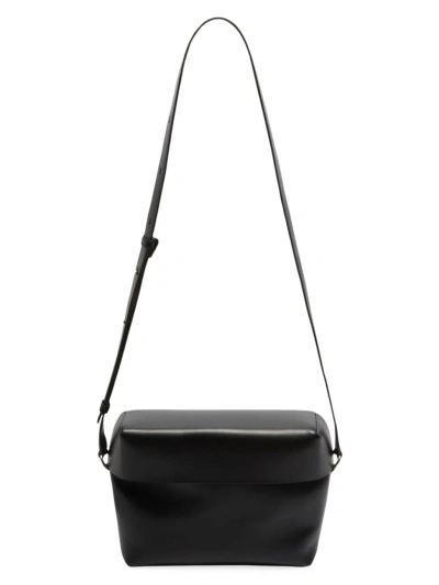 Jil Sander Men's Leather Crossbody Bag In Black