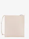 Jil Sander Men Leather Shoulder Bag With Logo Print