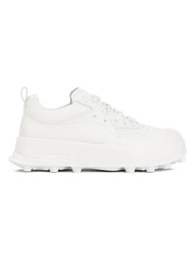 JIL SANDER MEN'S LEATHER SNEAKERS