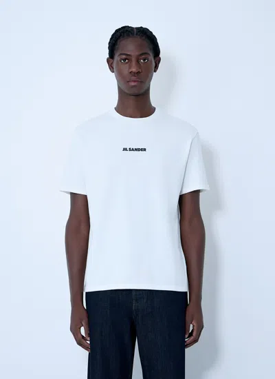 Jil Sander Men Logo Print T-shirt In White