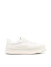 Jil Sander Men Low Laced Sneakers With Vulcanized Rubber Sole In Gray