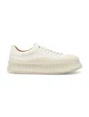 Jil Sander Platform Sole Canvas Sneakers In Natural