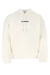 Jil Sander Casual Hooded Sweatshirt With Subtle Logo In White