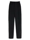 Jil Sander Pressed-crease Wool Trousers In Black
