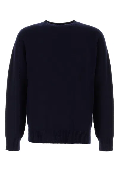 JIL SANDER JIL SANDER MEN MIDNIGHT BLUE WOOL BLEND SWEATER