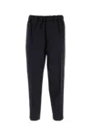 Jil Sander Midnight Blue Pants In Technical Gabardine In Black