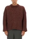 Jil Sander Men Mohair Blend Knit In Brown